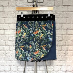Short Summer Reversible Skirt MED: Birdie